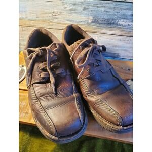 Clarks Mens Brown Leather Oxford Lace Up Casual Comfort Shoes Size 10M